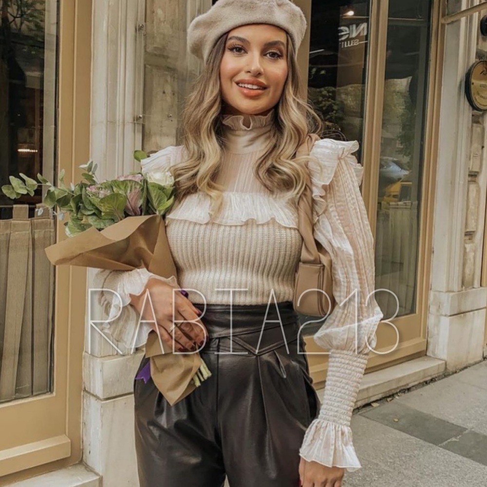 ZARA COMBINATION KNIT SWEATER